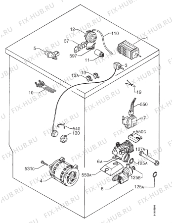 Взрыв-схема стиральной машины Rex LI50JN - Схема узла Electrical equipment 268